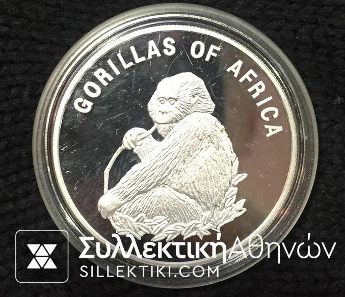 UGANDA 1000 Shil. 2003 Proof Silver Plated